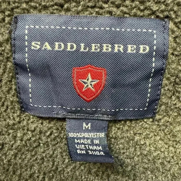 Saddlebred Men's Blue Fleece Jacket Size M Casual Fall - Picture 5 of 5